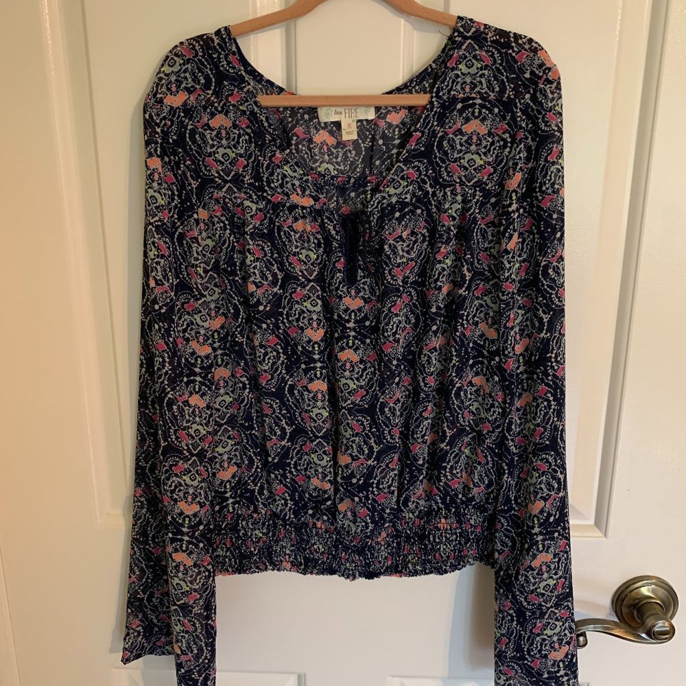 Love, Fire Multicolor Blouse